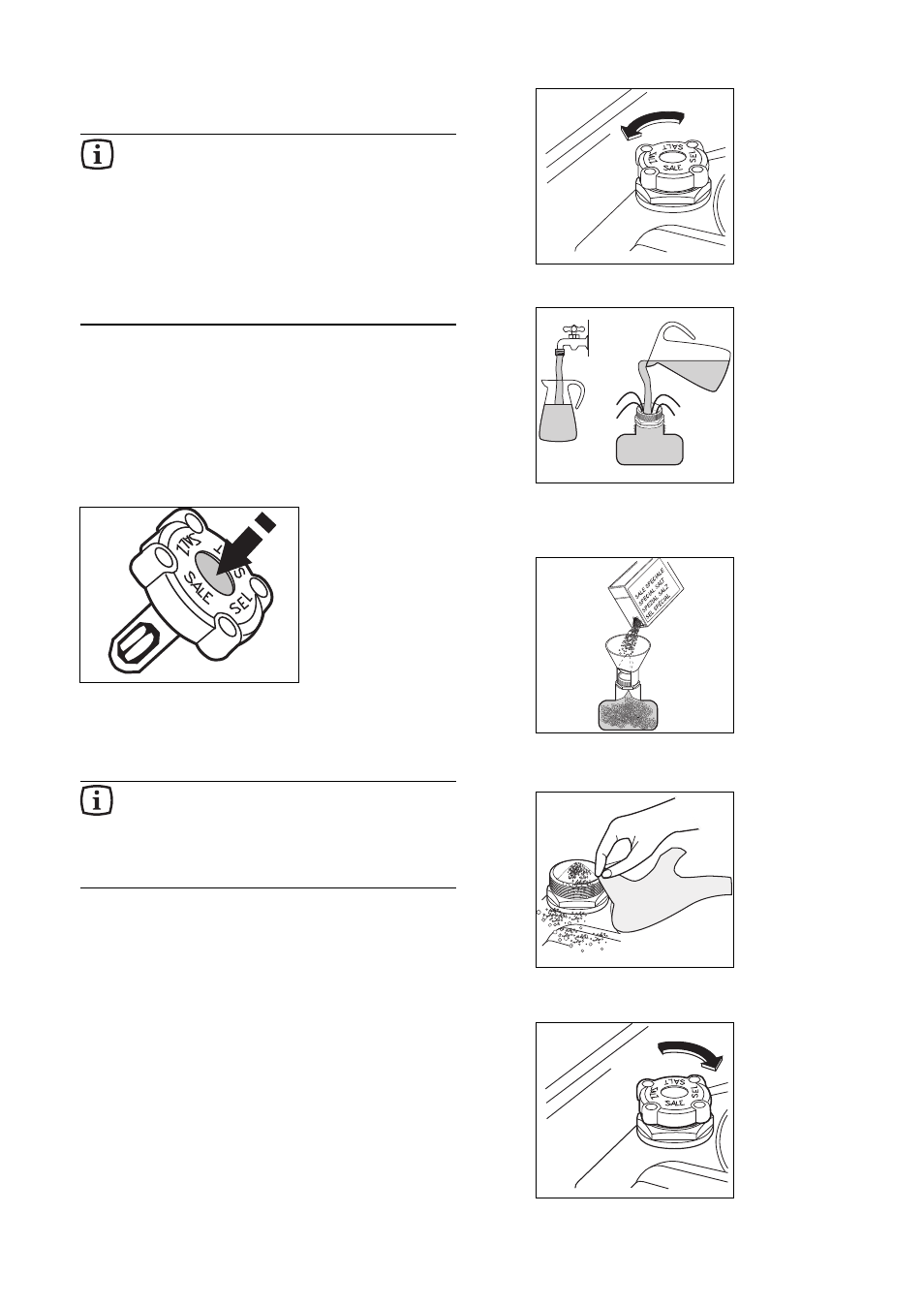 Filling with salt | Zanussi ZT 695 User Manual | Page 15 / 24