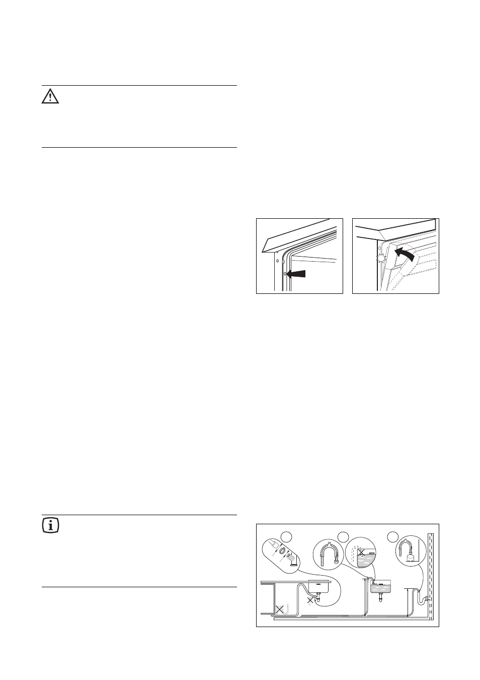 Installation, Levelling, Water supply connections | Water outlet hose connection | Zanussi ZT 695 User Manual | Page 21 / 24