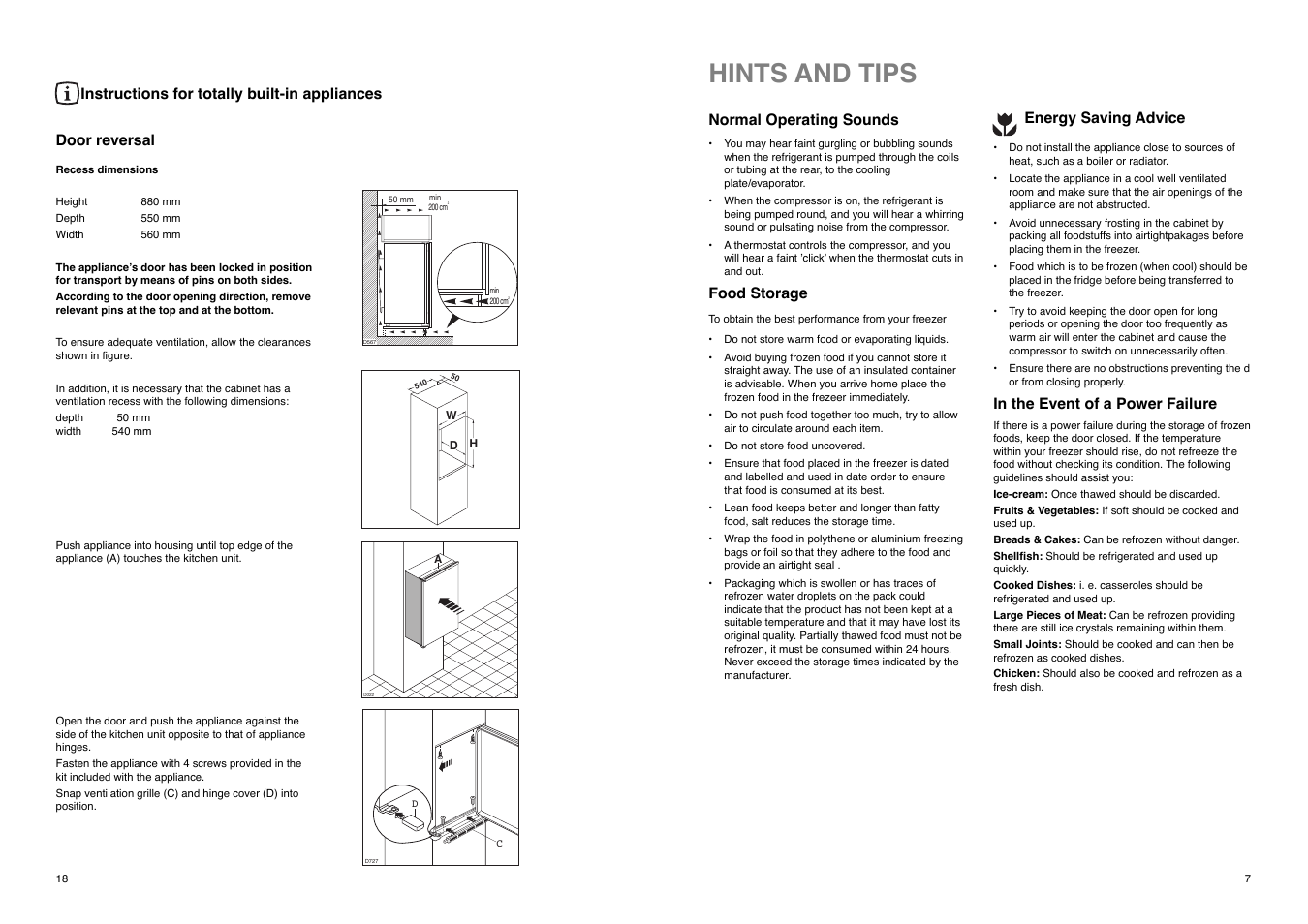 Hints and tips | Zanussi 2222 119-57 ZI 9121 F User Manual | Page 18 / 24