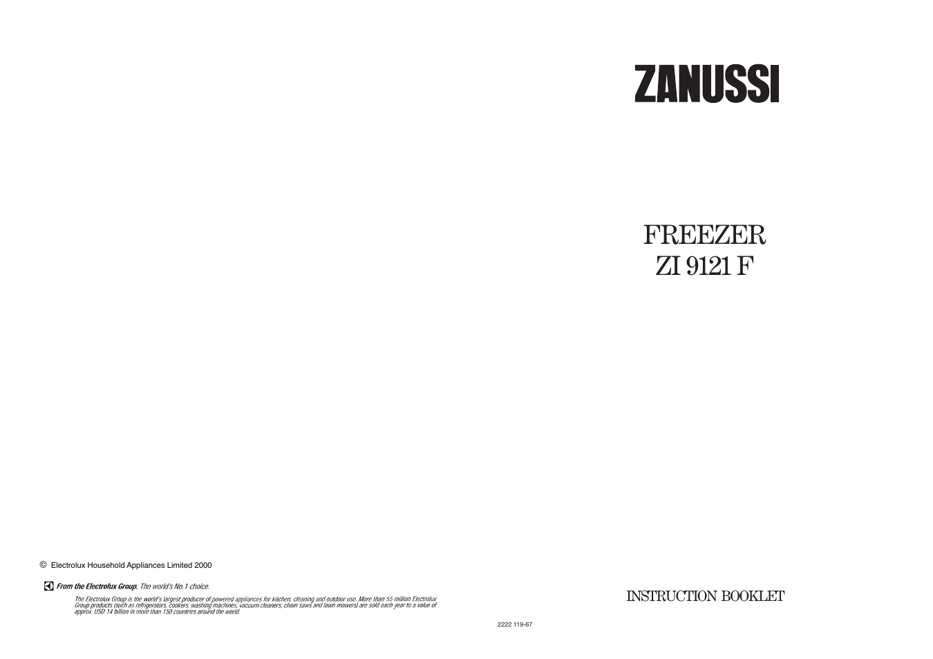 Freezer zi 9121 f | Zanussi 2222 119-57 ZI 9121 F User Manual | Page 24 / 24