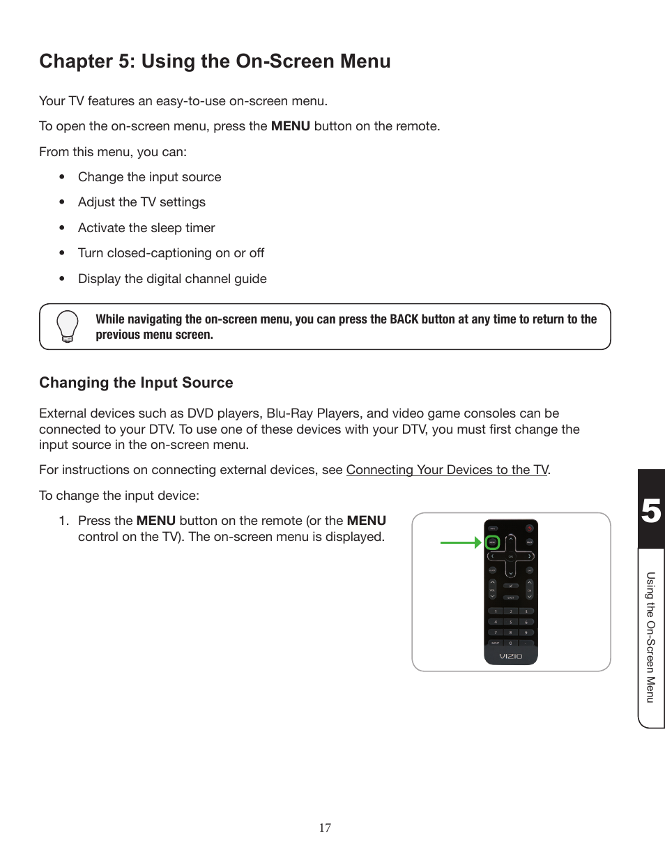Een menu. for details, see h$%a85-"yr"f(*&)"8$5, Chapter 5: using the on­screen menu | Zanussi VMB070 User Manual | Page 23 / 66