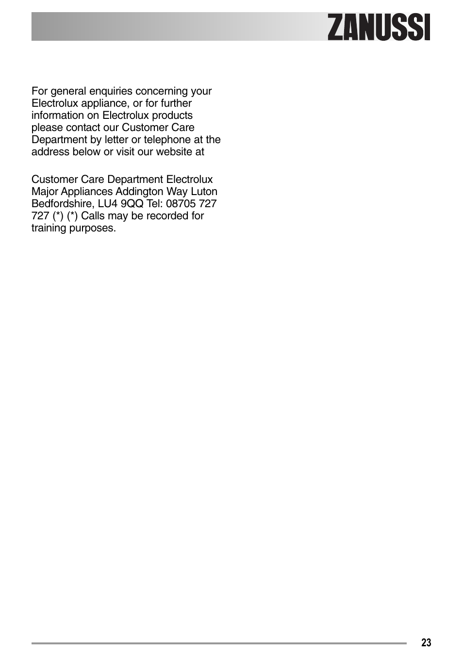 Zanussi 136905611-00-02092008 User Manual | Page 23 / 26