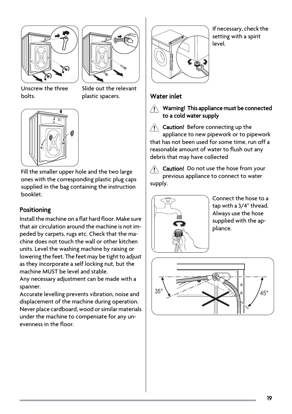 Zanussi ZWS 5883 User Manual | Page 19 / 24