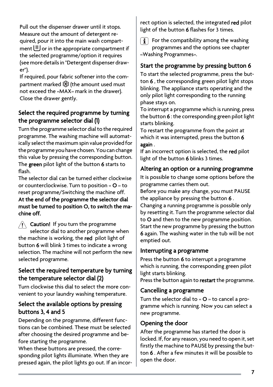 Zanussi ZWS 5883 User Manual | Page 7 / 24