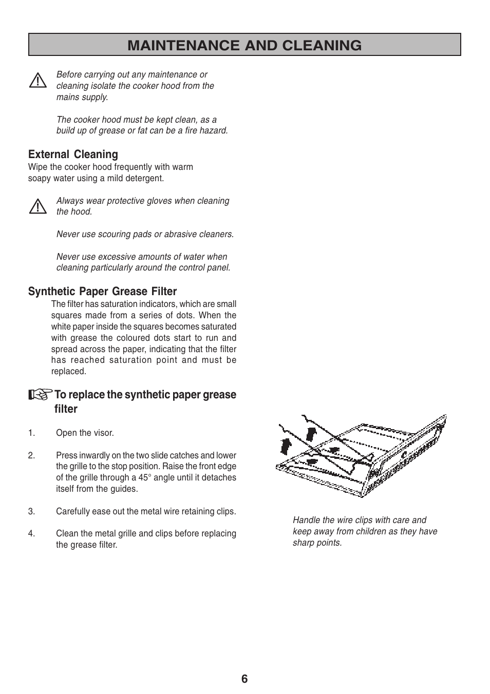 Maintenance and cleaning | Zanussi ZHI 600 User Manual | Page 6 / 20