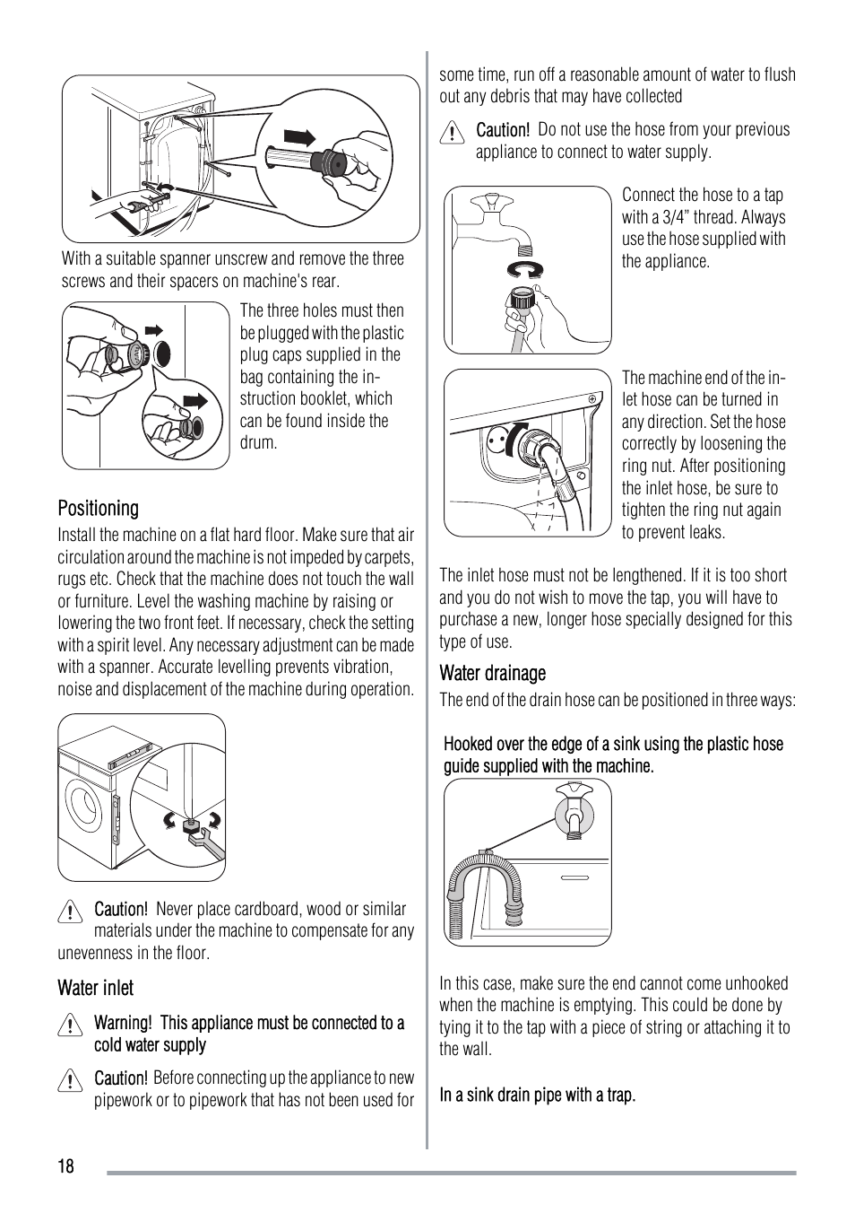 Zanussi FCS 1020 C User Manual | Page 18 / 24