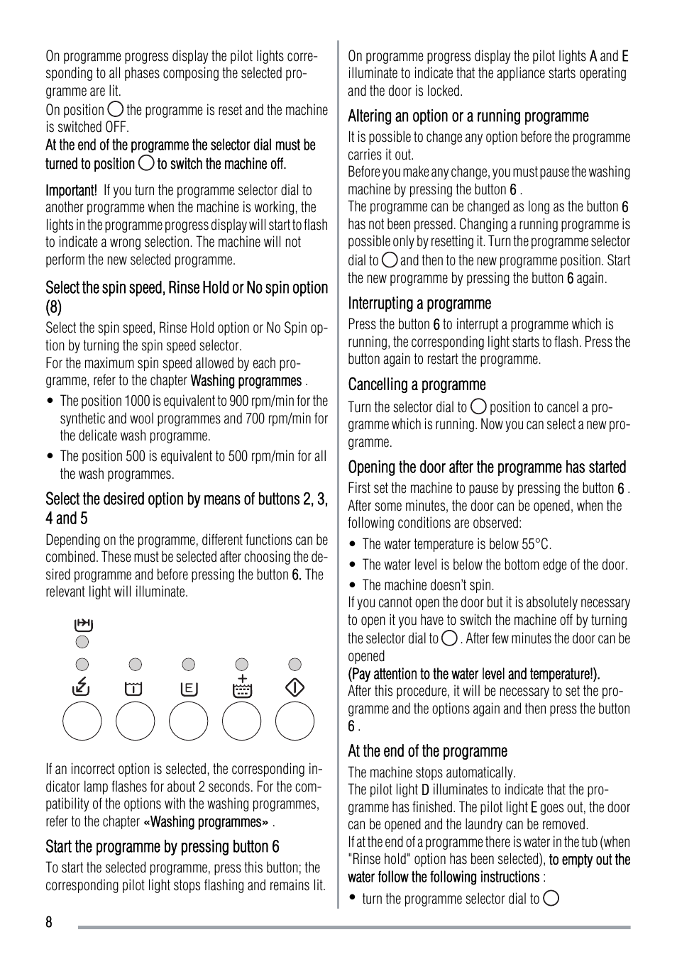 Zanussi FCS 1020 C User Manual | Page 8 / 24