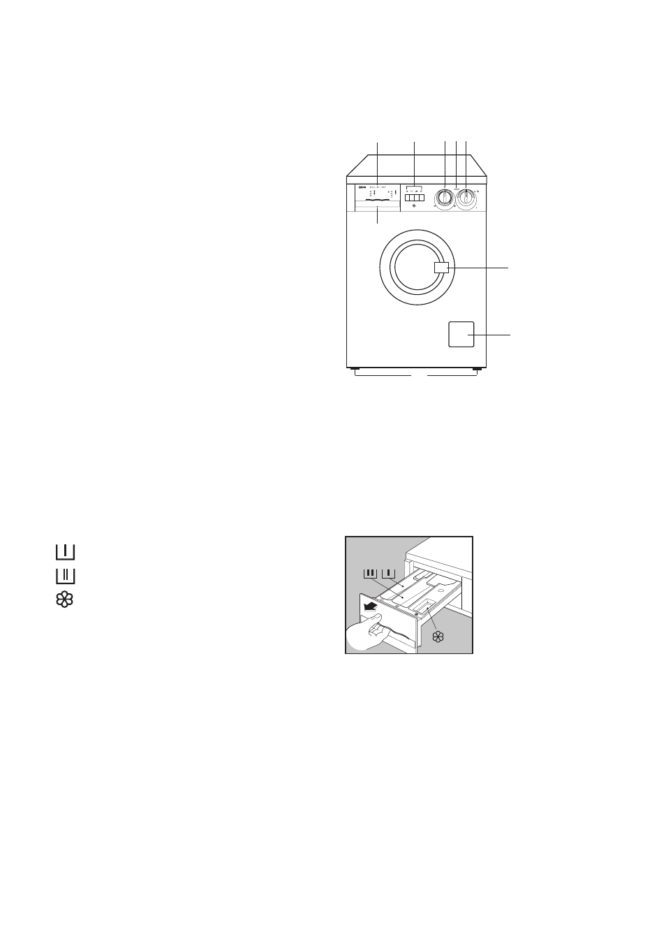 Description of the appliance, Detergent dispenser drawer | Zanussi FLS 985 QW User Manual | Page 5 / 27