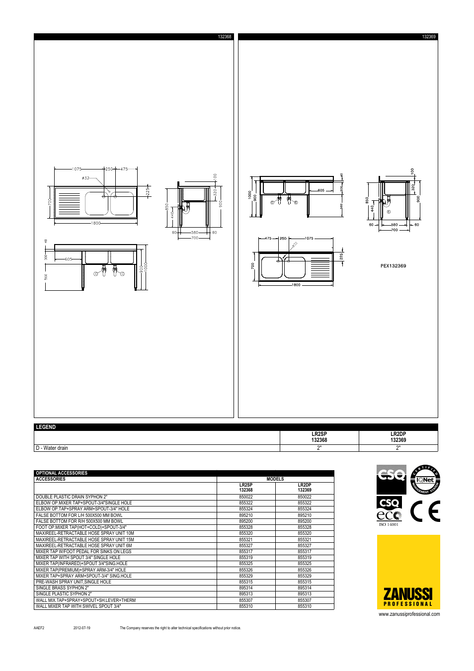 Zanussi | Zanussi LR2SP User Manual | Page 2 / 2
