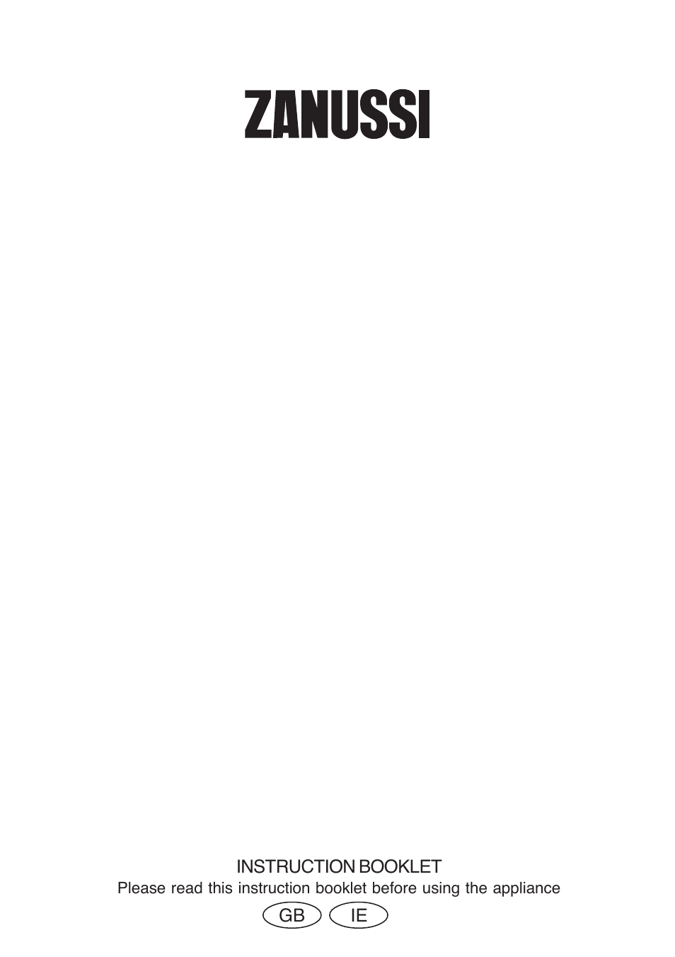 Zanussi ZGF 782 CTN User Manual | 20 pages
