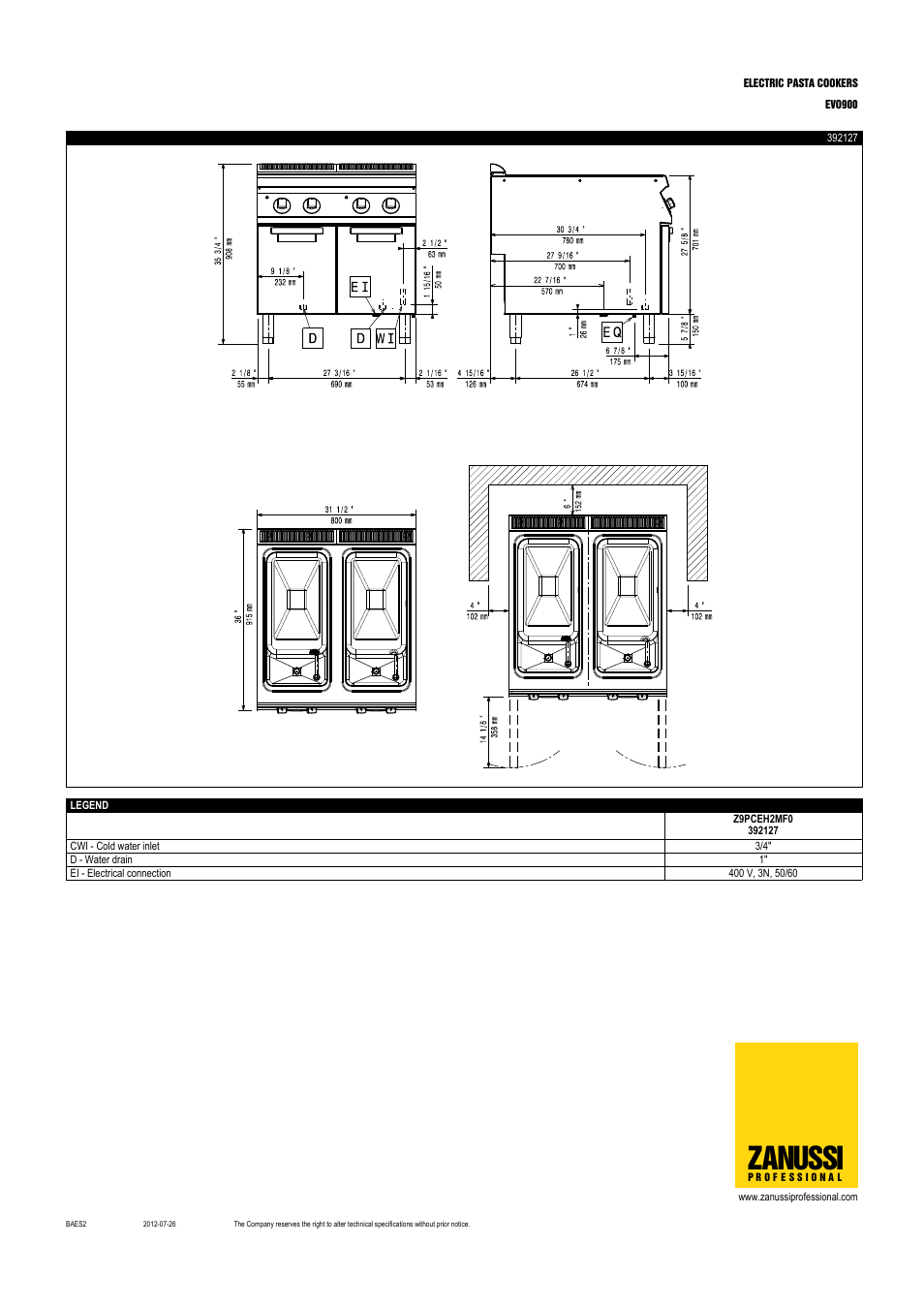 Zanussi | Zanussi 392127 User Manual | Page 4 / 4