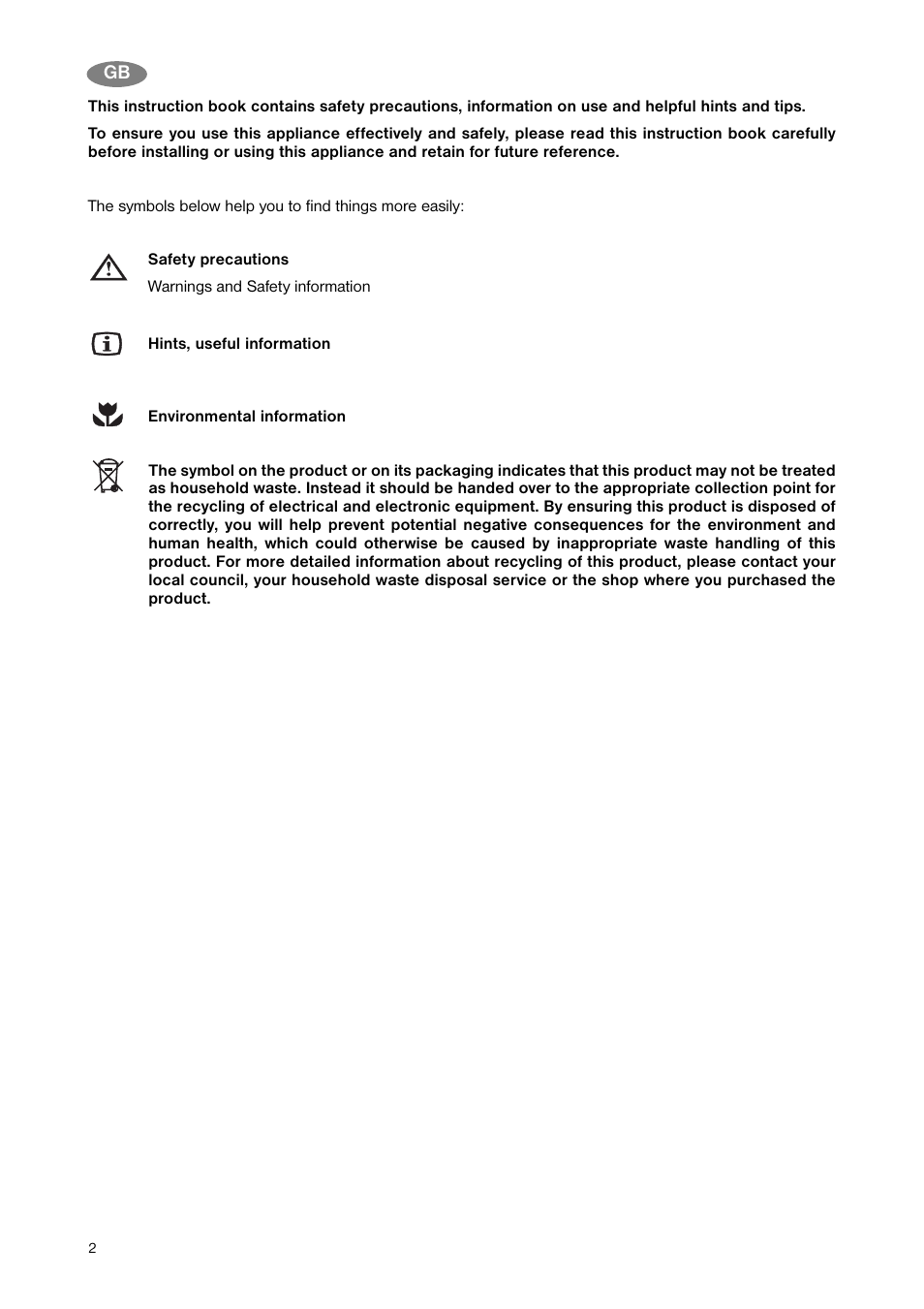 Zanussi ZNB 343 W User Manual | Page 2 / 20
