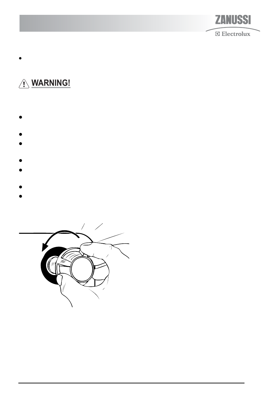 Replacing an oven light bulb, Warning | Zanussi U30359 ZKC5540 User Manual | Page 31 / 40