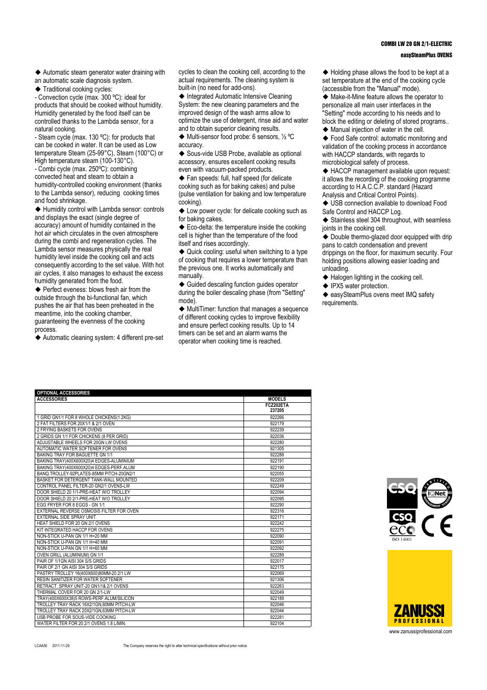 Zanussi | Zanussi easySteamPlus 237005 User Manual | Page 2 / 3
