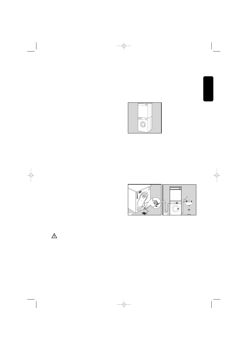 Installation, Positioning, Electrical connection | Stacking kit, Connecting a drain hose | Zanussi TCS 603 LT User Manual | Page 7 / 13