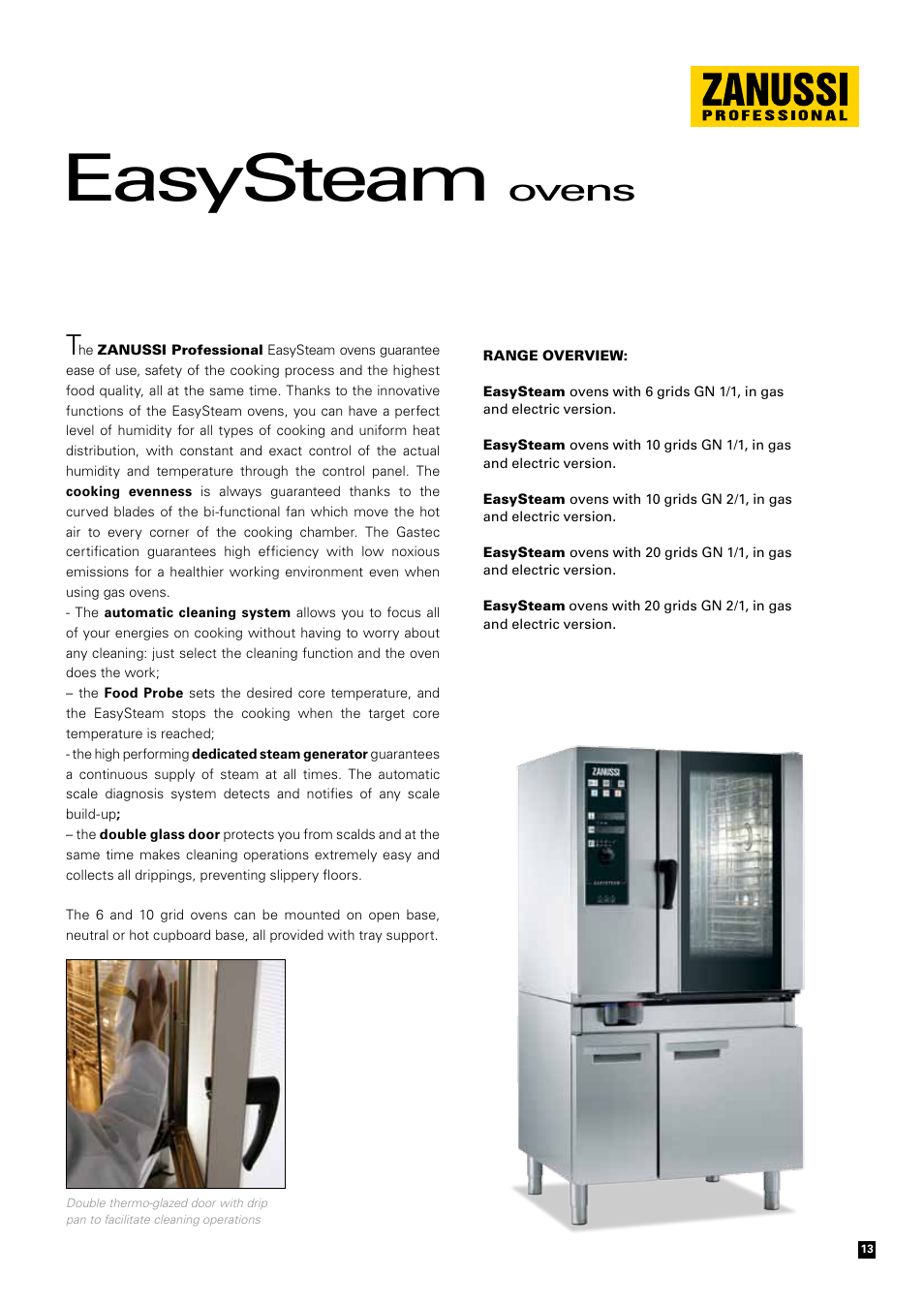 Easysteam, Ovens | Zanussi Convection Oven User Manual | Page 13 / 40