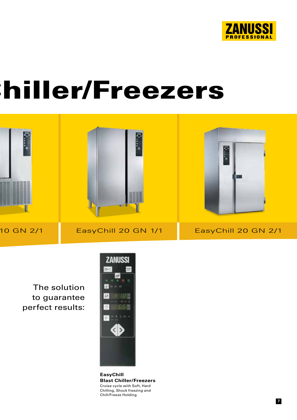 Blast chiller/freezers | Zanussi Convection Oven User Manual | Page 7 / 40