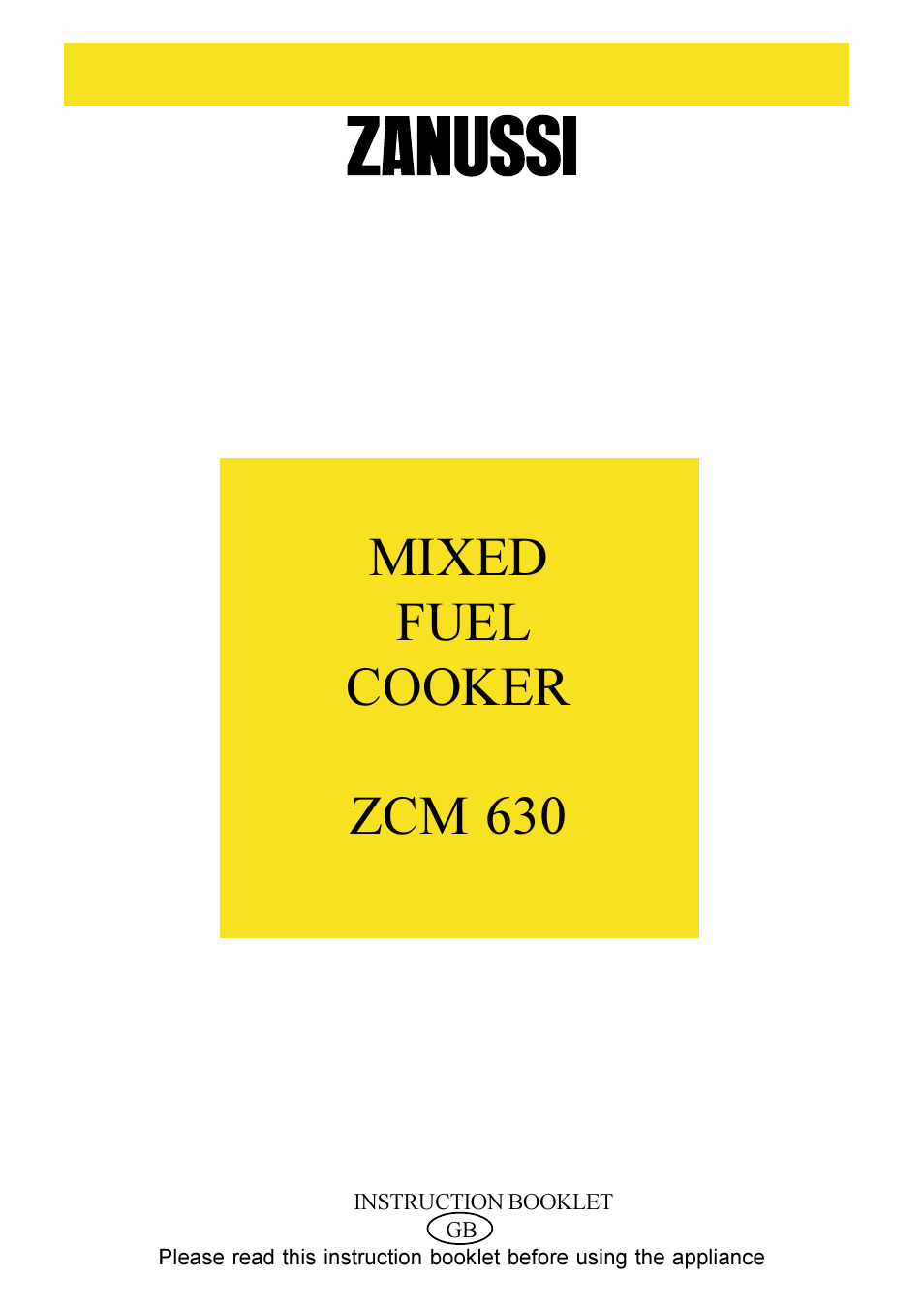 Zanussi ZCM 630 User Manual | 28 pages