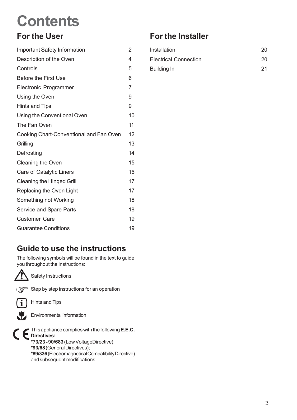 Zanussi ZOB 660 User Manual | Page 3 / 24