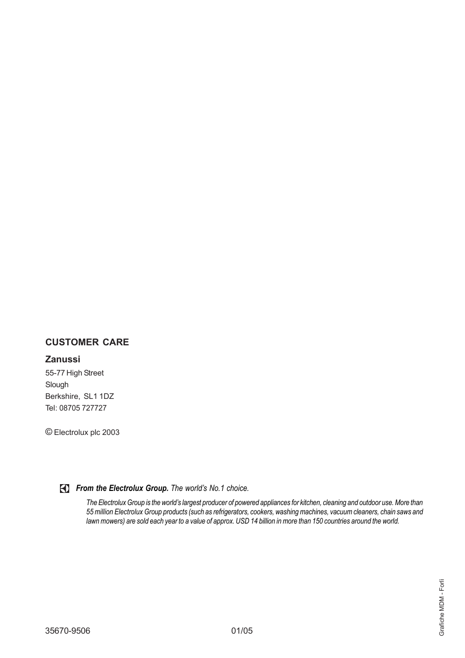 Zanussi ZGF 692 User Manual | Page 16 / 16
