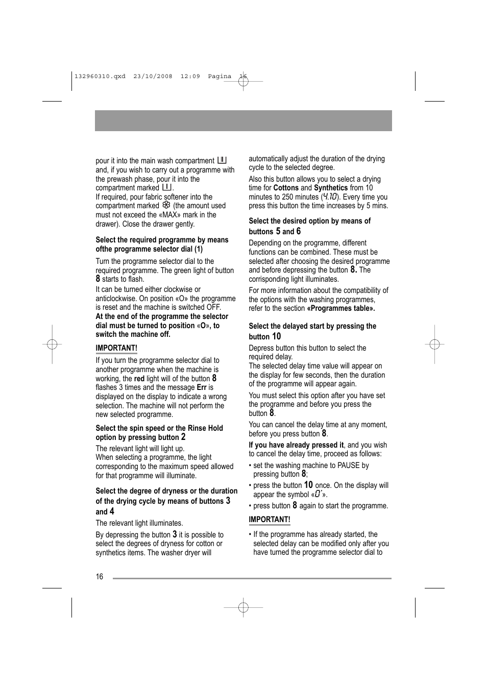Zanussi ZKH 2105 User Manual | Page 16 / 36