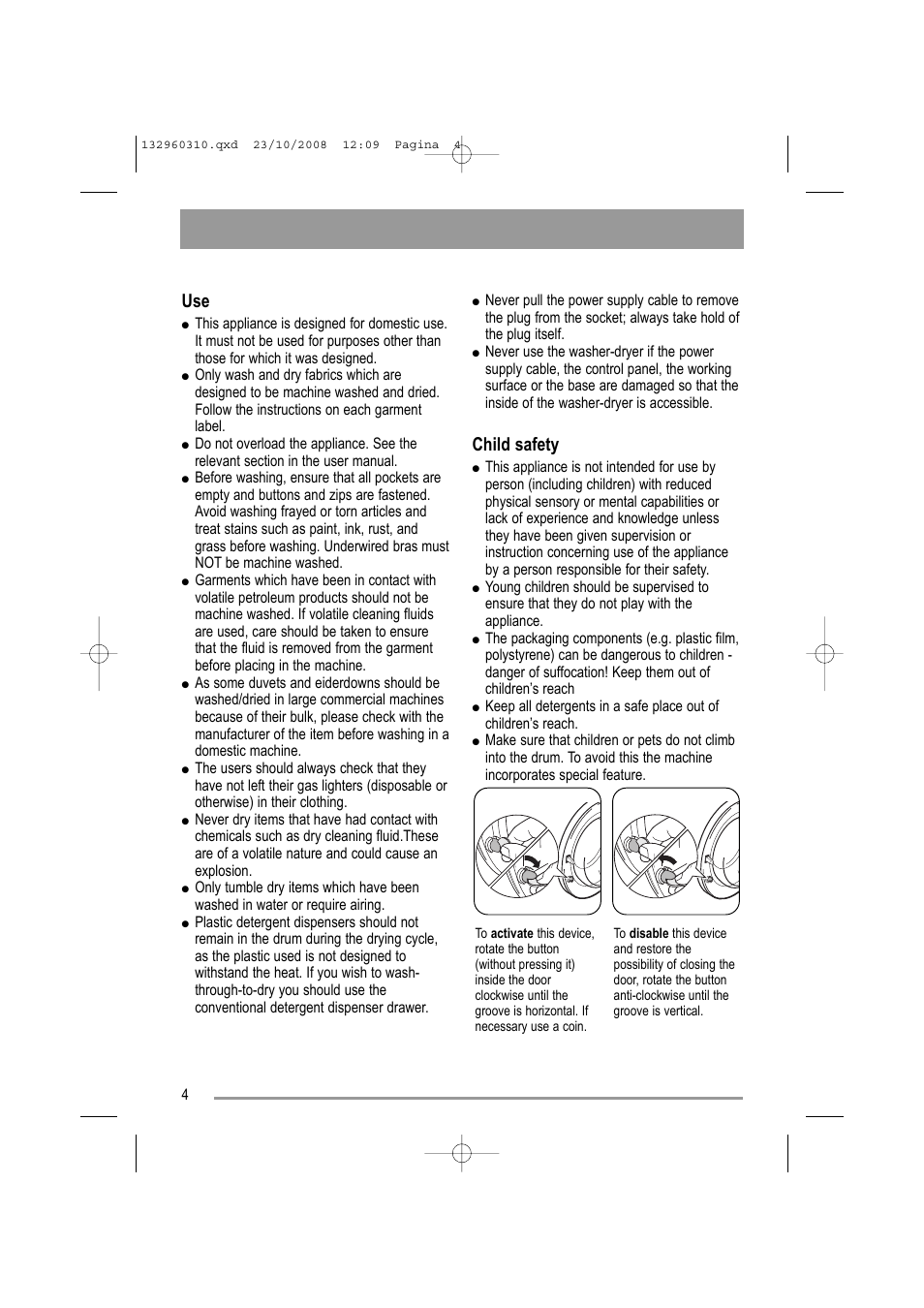 Child safety | Zanussi ZKH 2105 User Manual | Page 4 / 36
