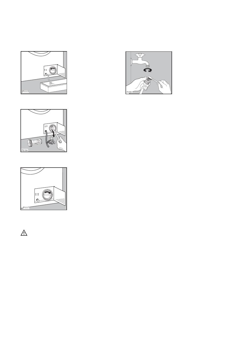 Cleaning the water inlet filter, The dangers of freezing, Emergency emptying out | Warning | Zanussi ZWF 1220W User Manual | Page 19 / 28