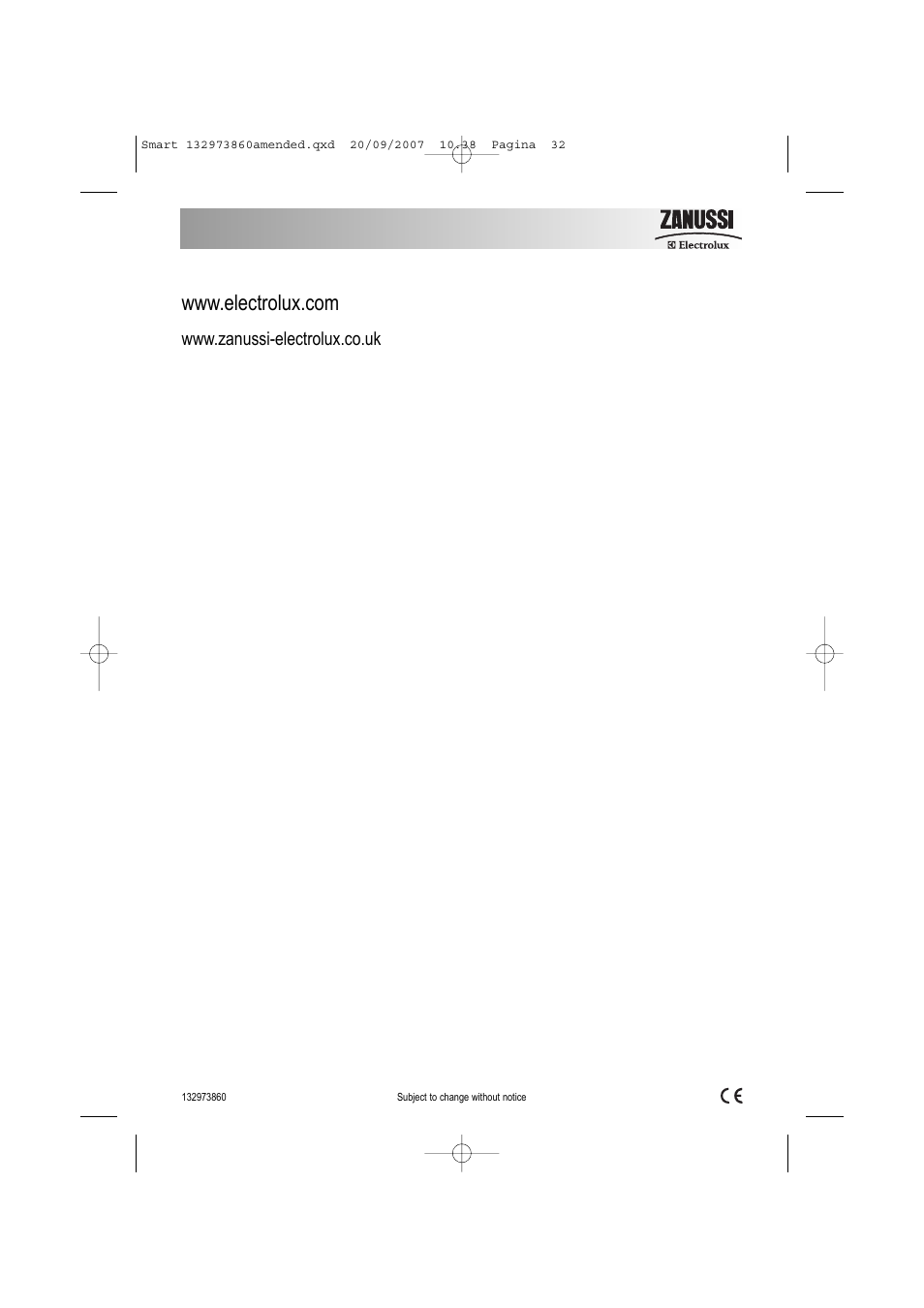 Zanussi ZWF 16070 W User Manual | Page 32 / 32