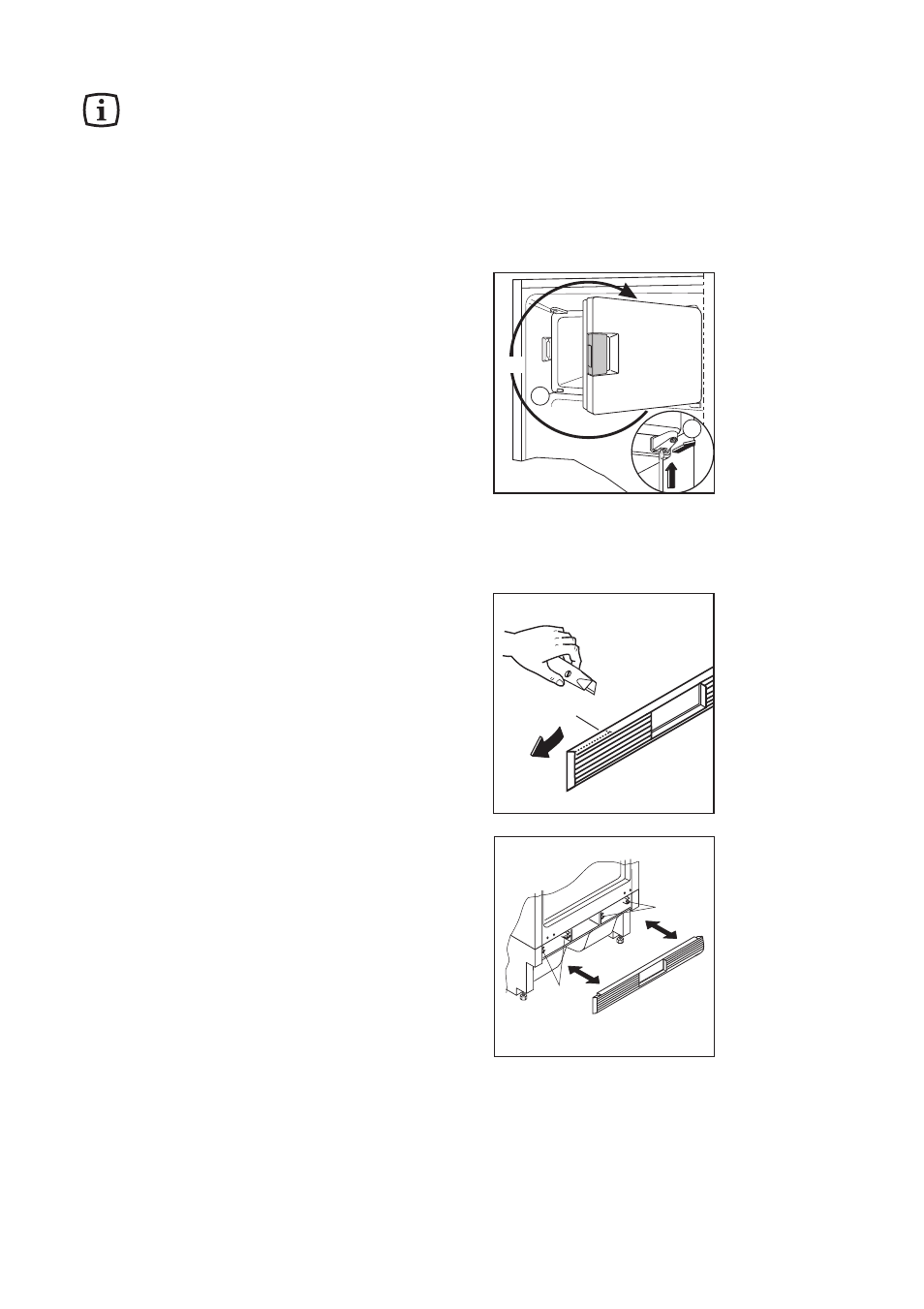 Building-in instructions, Inner door reversal, Door reversal | Zanussi ZU 9124 User Manual | Page 17 / 24