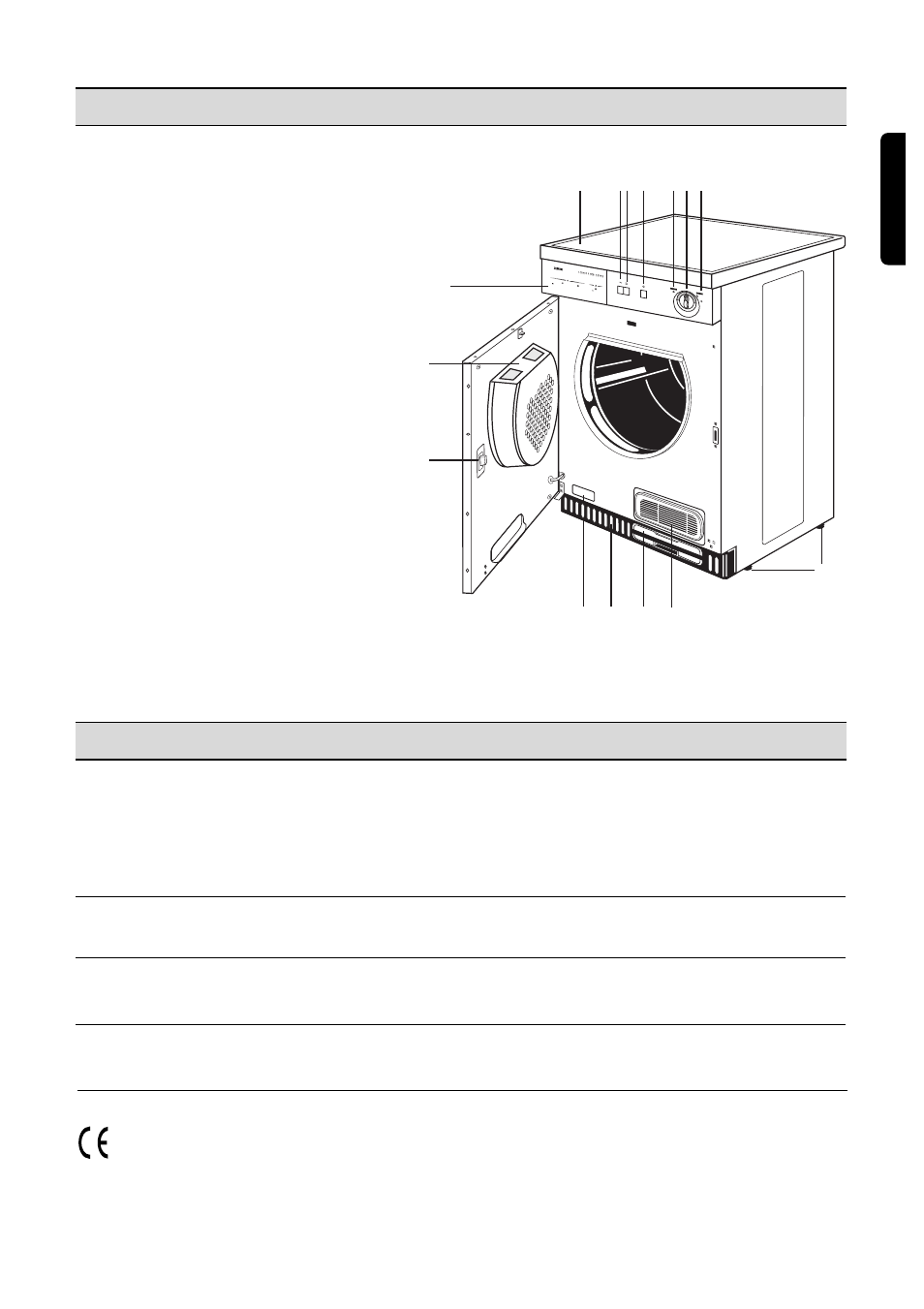 Technical specifications, Description of the appliance | Zanussi TCS 683 LT User Manual | Page 5 / 14