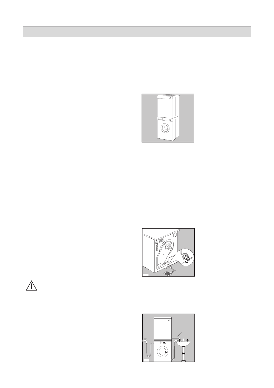 Installation, Positioning, Electrical connection | Stacking kit, Connecting a drain hose | Zanussi TCS 683 LT User Manual | Page 6 / 14