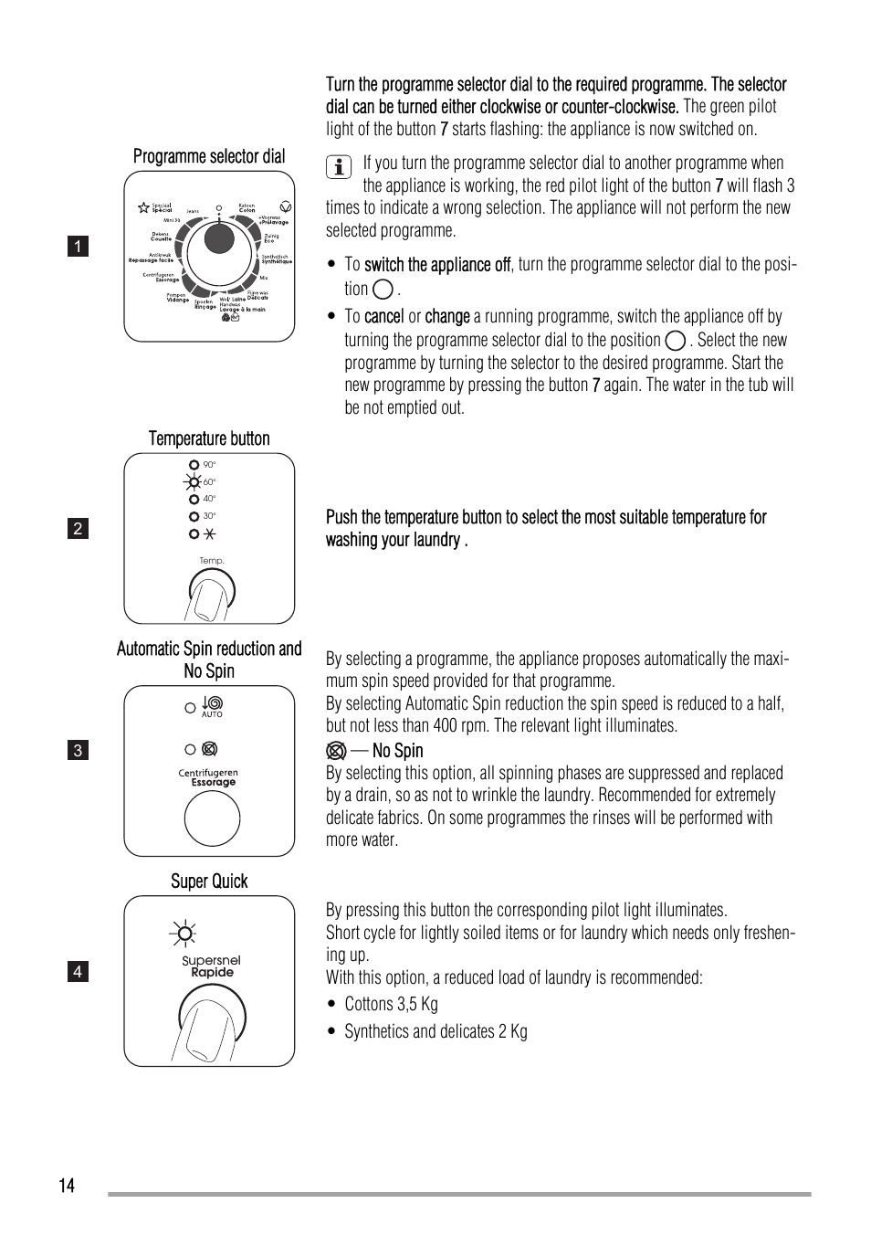 Zanussi ZWH 6160 P User Manual | Page 14 / 28