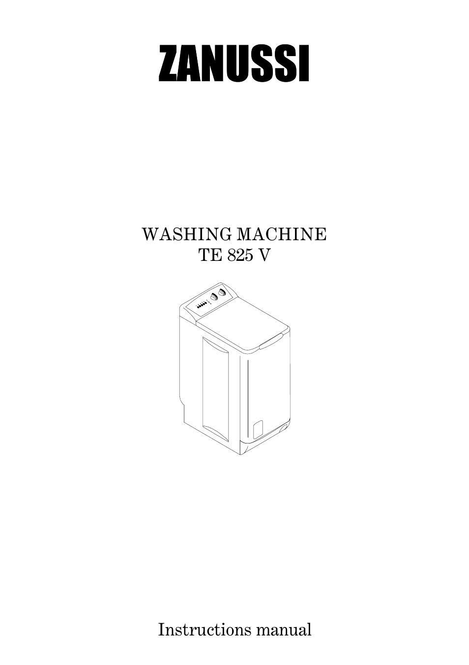 Zanussi TE 825 V User Manual | 16 pages