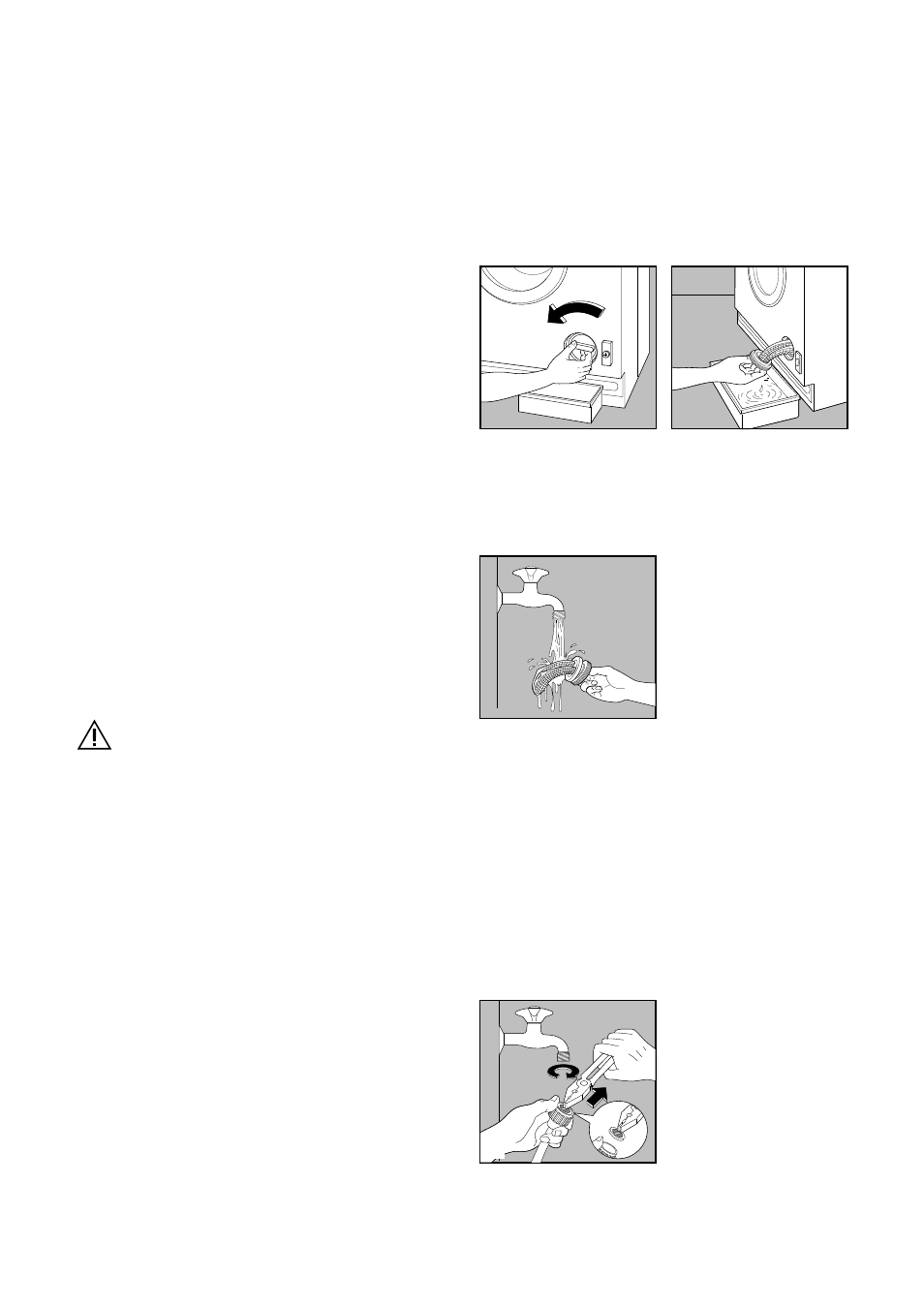 Cleaning the filter, The water drain filter, The water inlet filters | Zanussi ZT 102 User Manual | Page 21 / 24