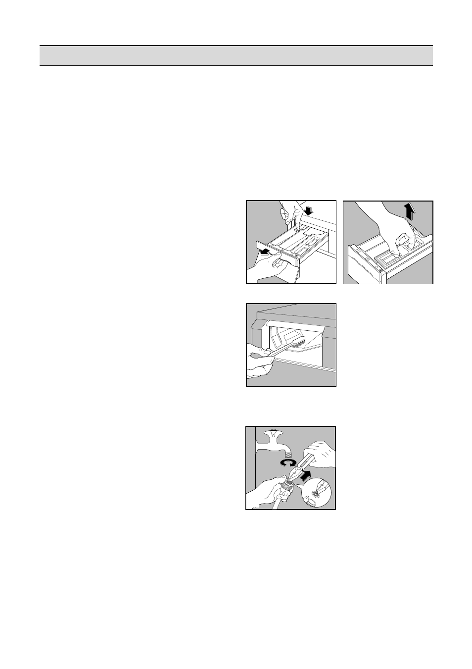 Maintenance, Bodywork, Detergent dispenser drawer | Water inlet filter | Zanussi FL 1014 V1 User Manual | Page 17 / 21