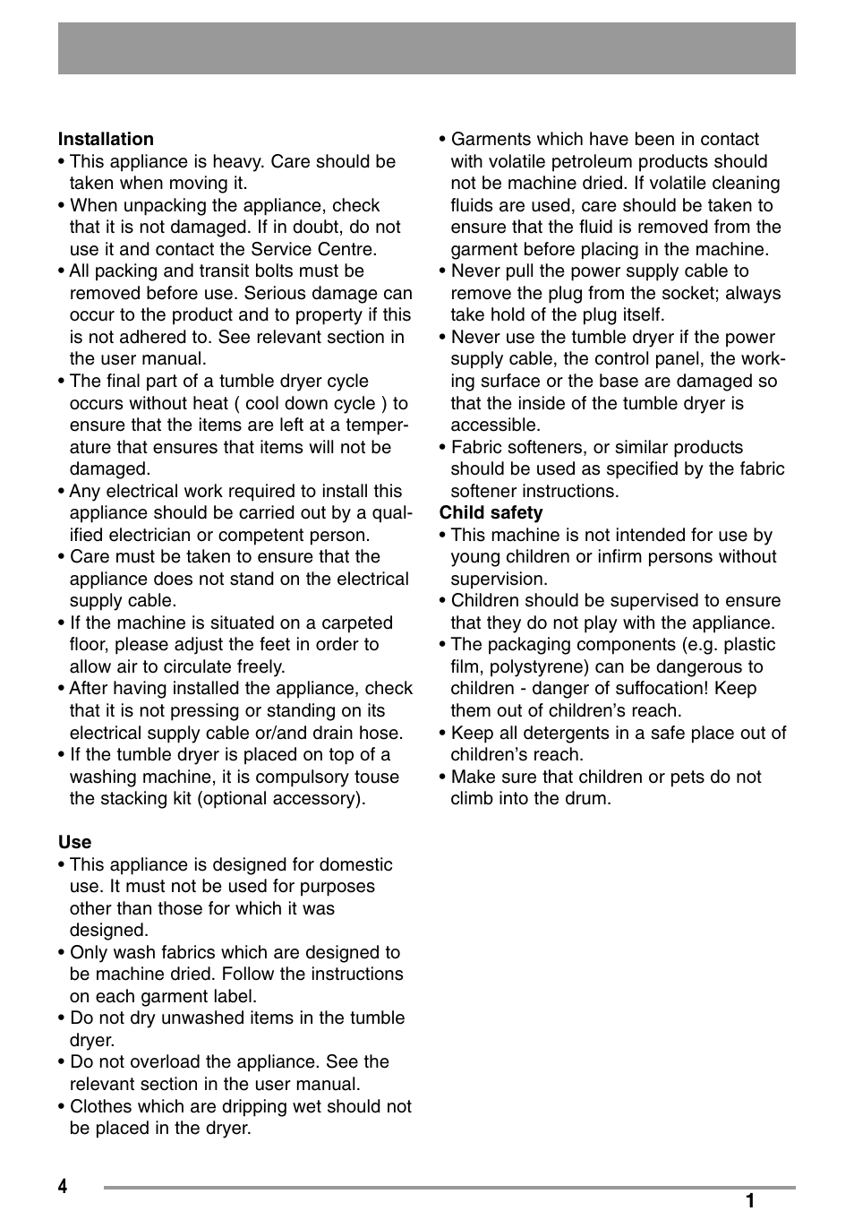 Zanussi U33109 ZDE 26000 W User Manual | Page 4 / 24