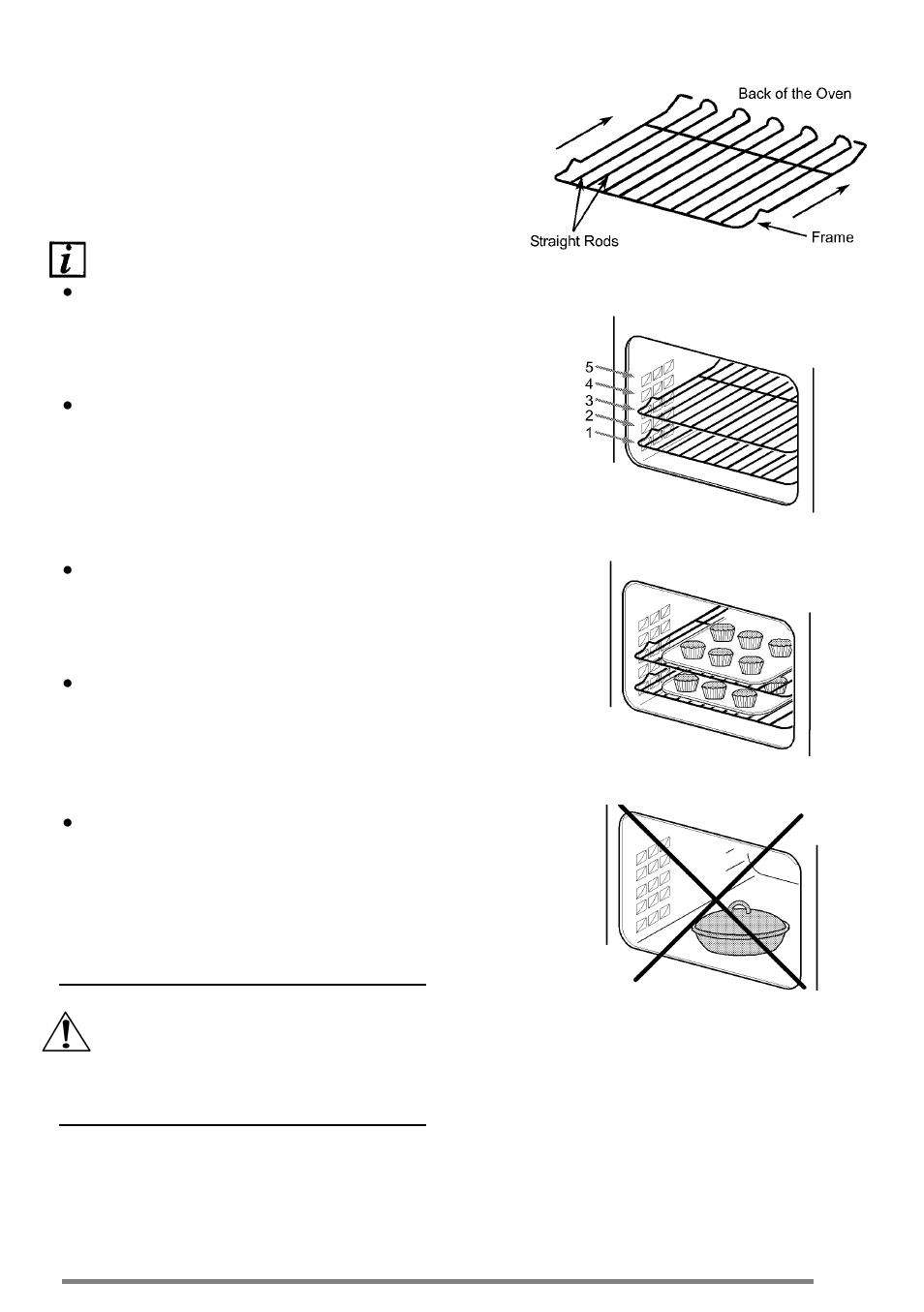 To fit the fan oven shelves, Hints and tips | Zanussi ZCE 5000 User Manual | Page 23 / 40