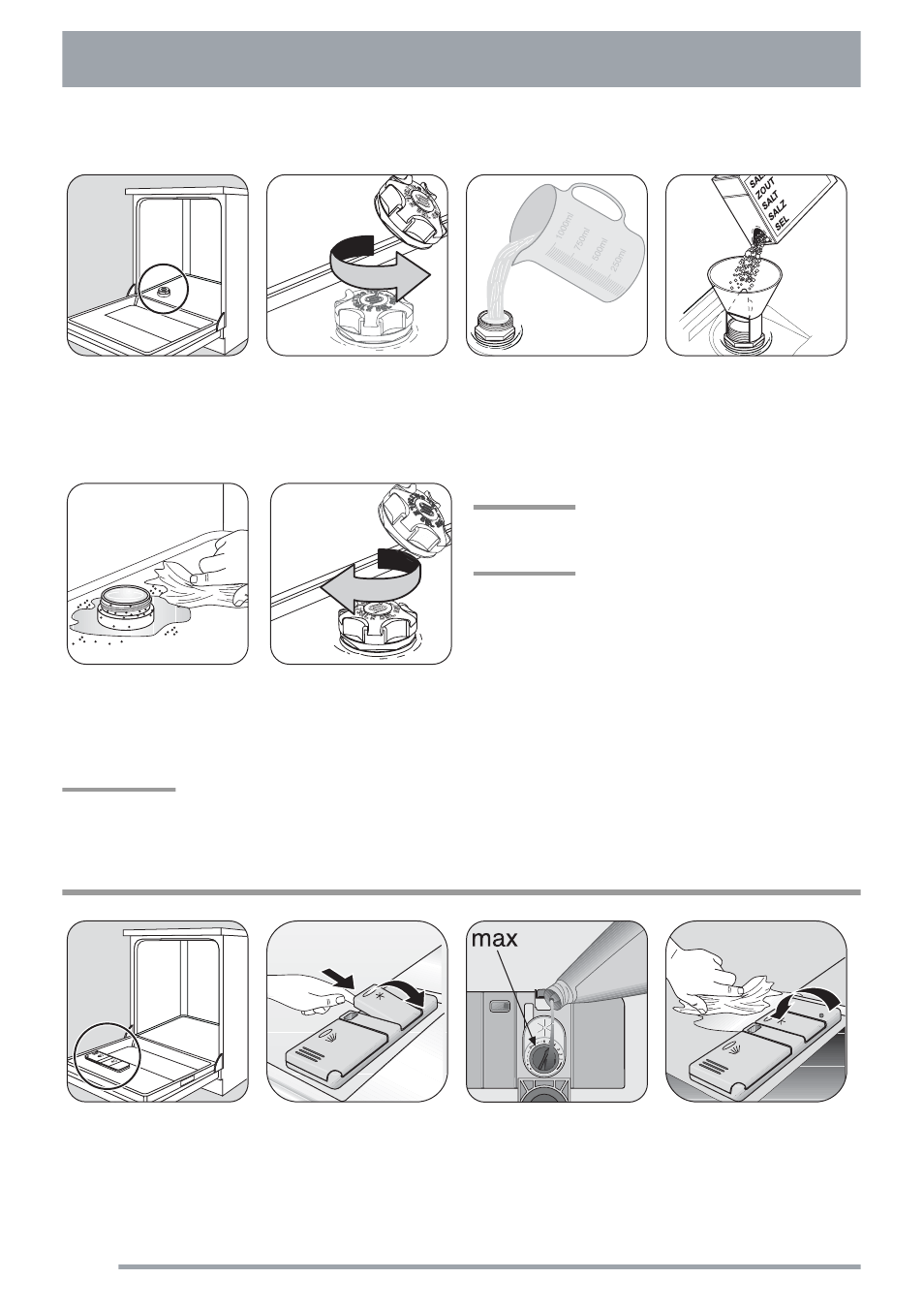 Filling with rinse aid | Zanussi ZSF 4143 User Manual | Page 10 / 24
