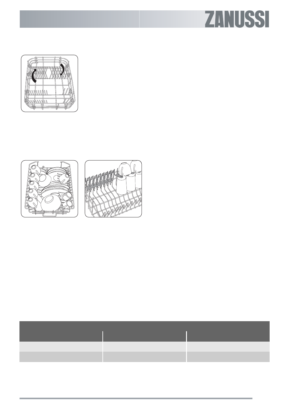 Adjusting the height of the upper basket | Zanussi ZSF 4143 User Manual | Page 13 / 24