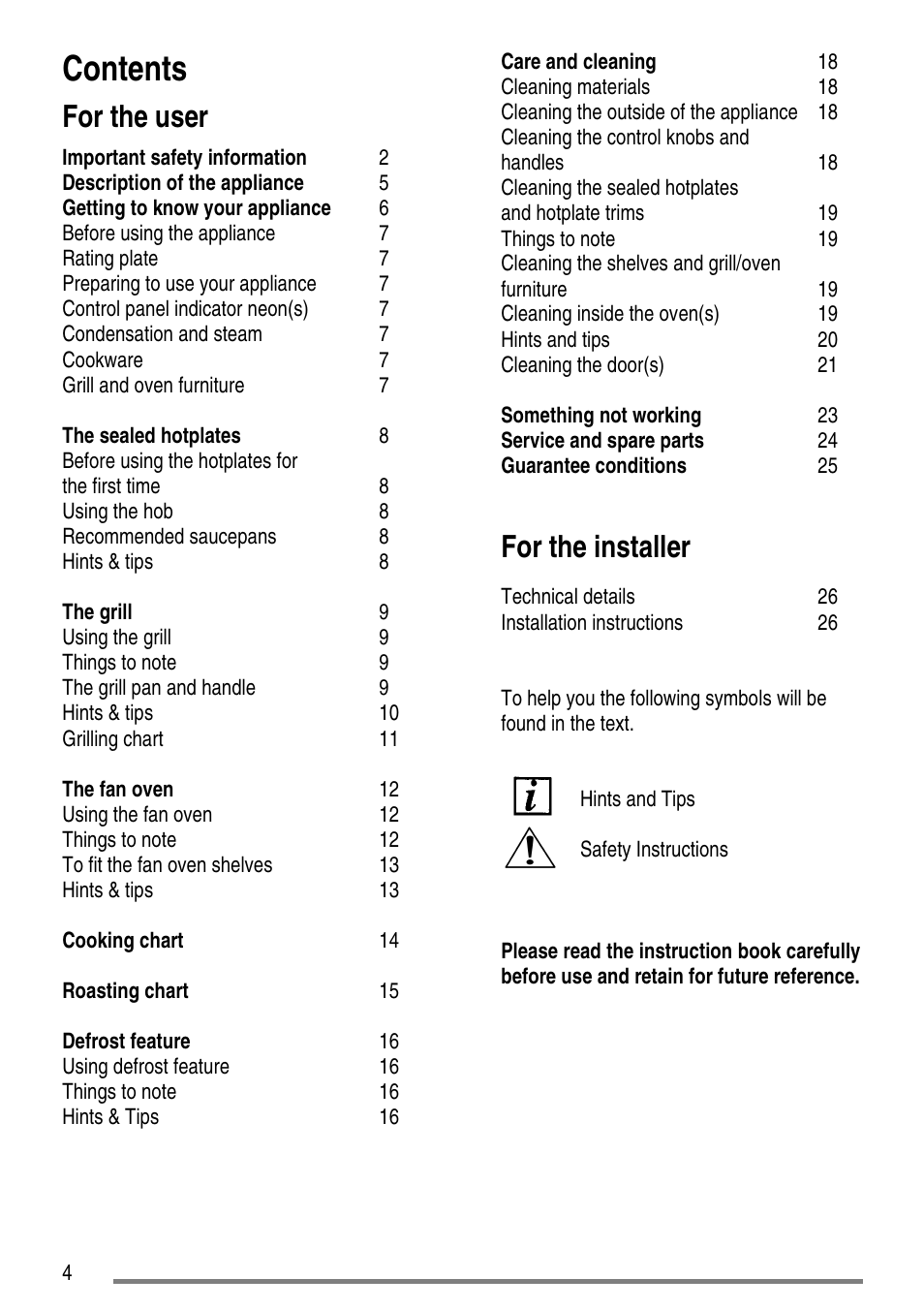 Zanussi ZCE5200 User Manual | Page 4 / 28