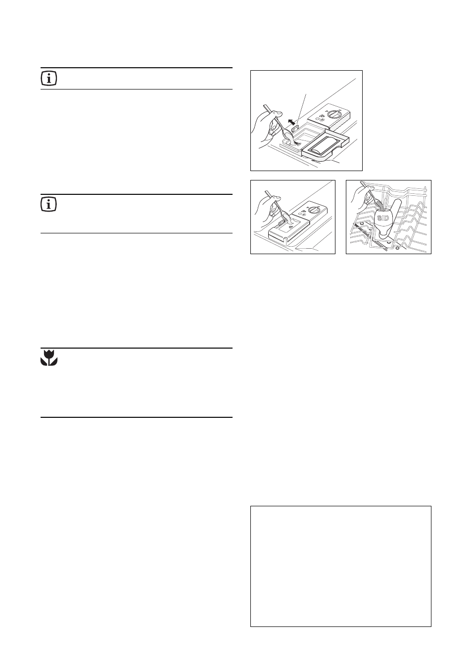Use of detergent, Compact detergents with enzymes | Zanussi DES 959 User Manual | Page 13 / 28