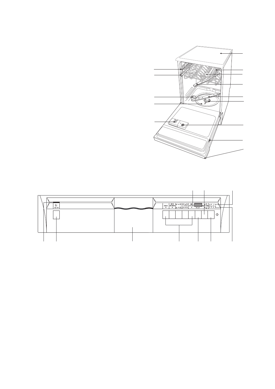 Description of the appliance the control panel, Digital display 6. delay start push button, Half load push button | Zanussi DES 959 User Manual | Page 4 / 28