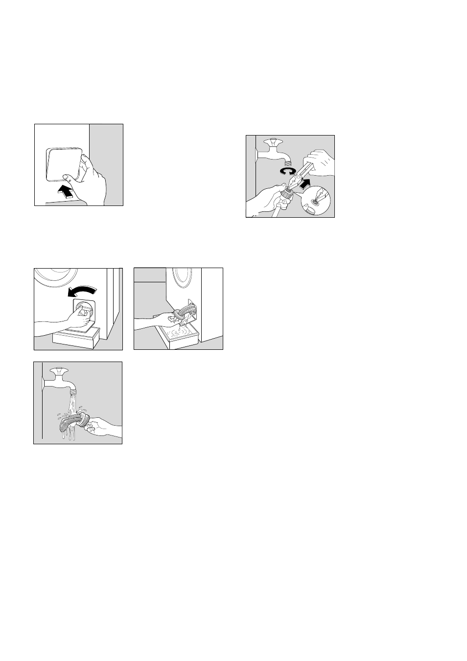 Cleaning the filter, The water inlet filters | Zanussi FL 850 User Manual | Page 16 / 19