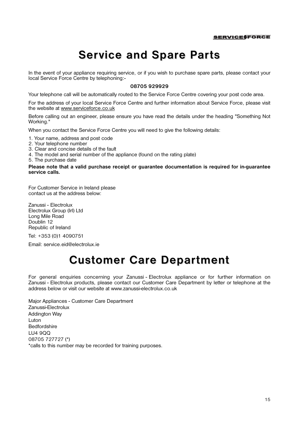 Zanussi ZNB 344 S User Manual | Page 15 / 24