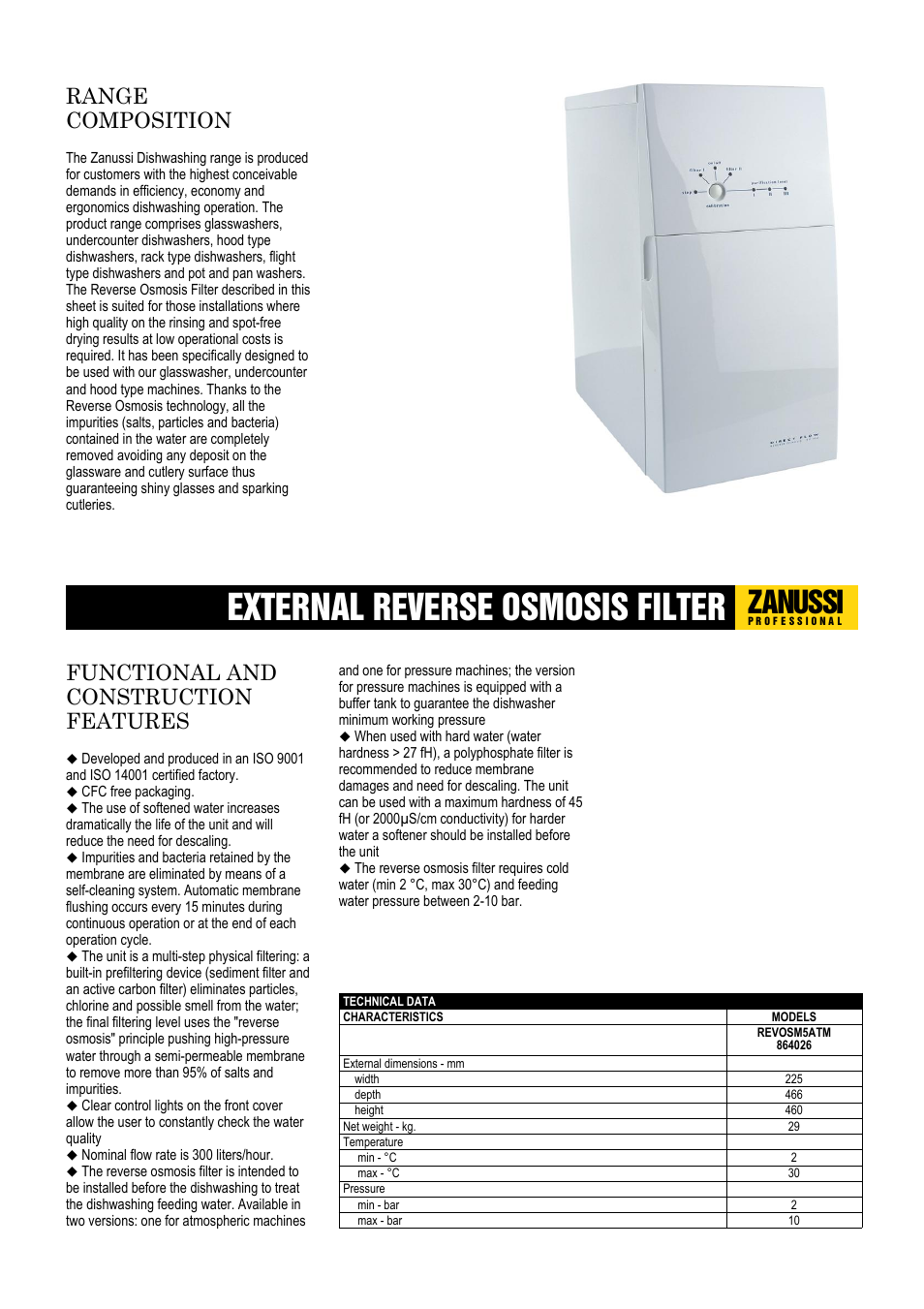 Zanussi REVOSM5ATM User Manual | 2 pages