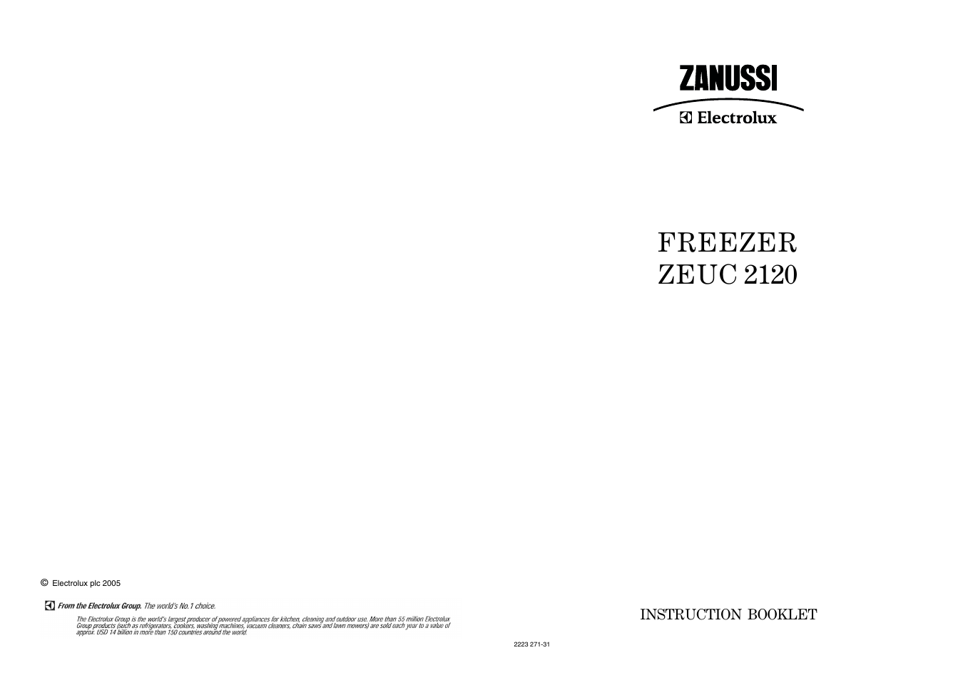 Zanussi ZEUC 2120 User Manual | 16 pages