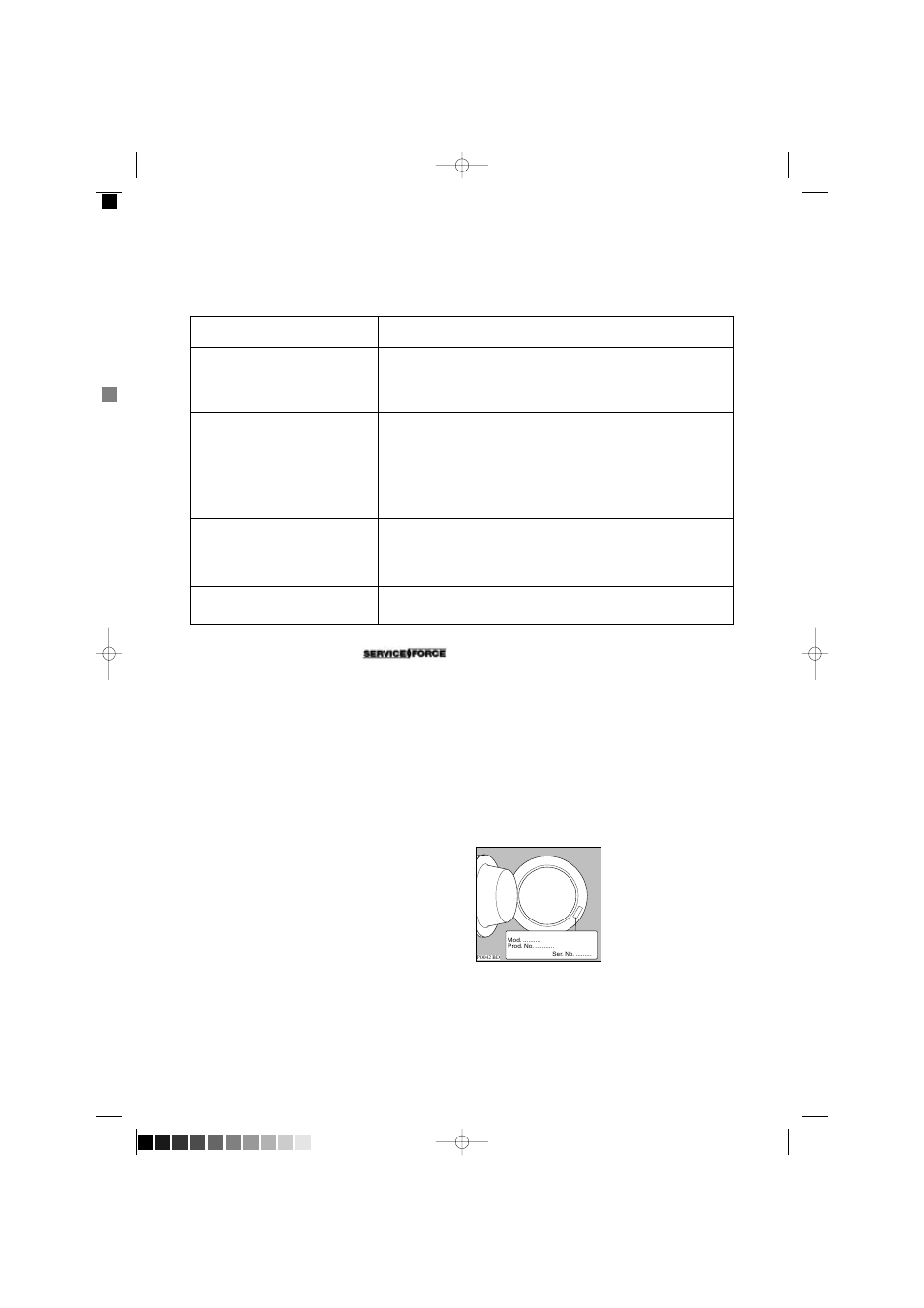 Service & spare parts | Zanussi F 1203 W User Manual | Page 19 / 26