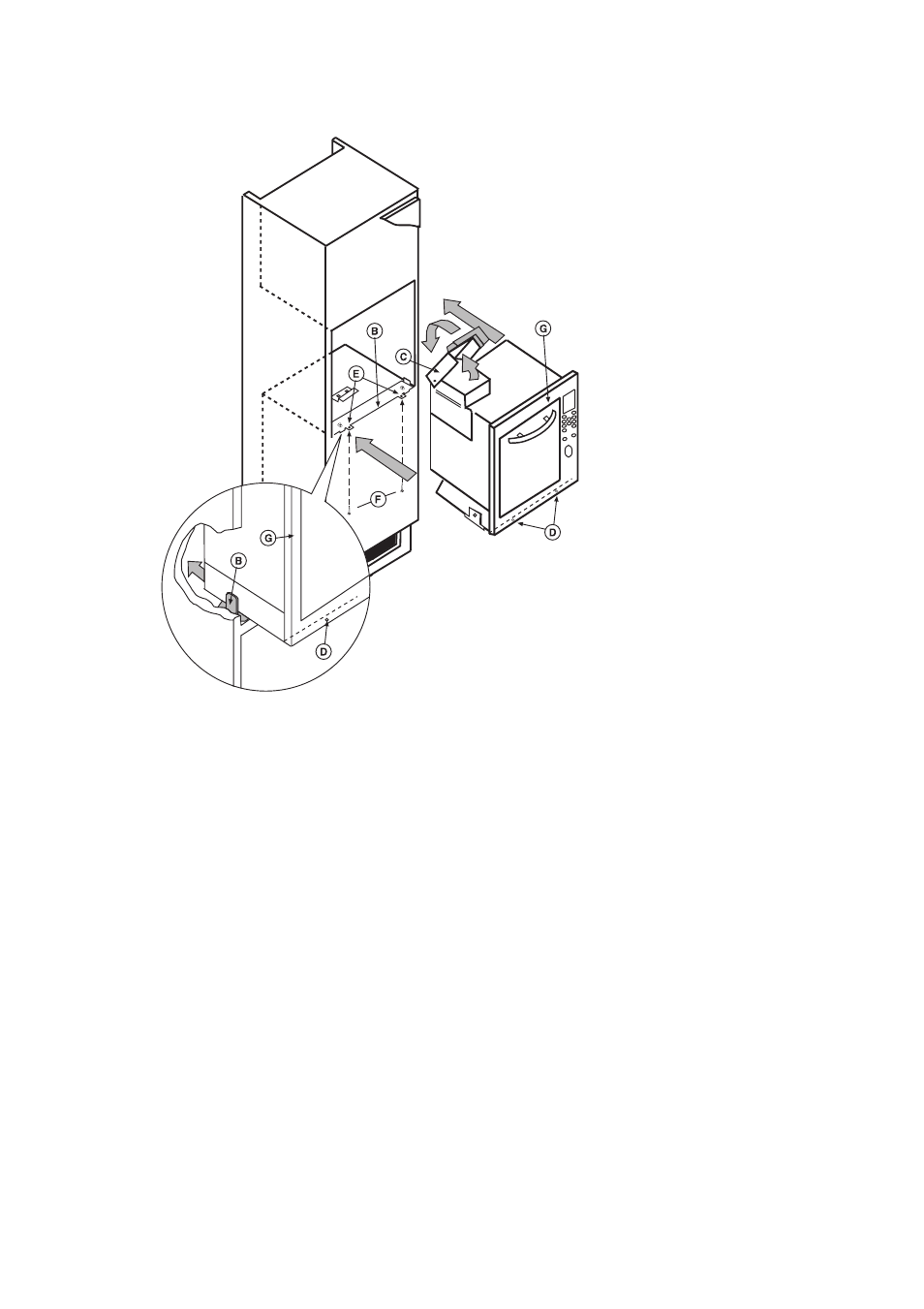 Building in | Zanussi ZMC30STQ User Manual | Page 10 / 28