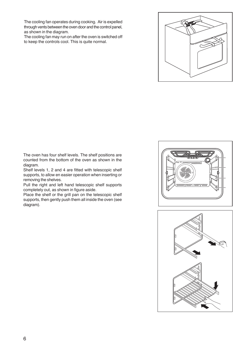 Shelf supports | Zanussi ZBF 569 User Manual | Page 6 / 28