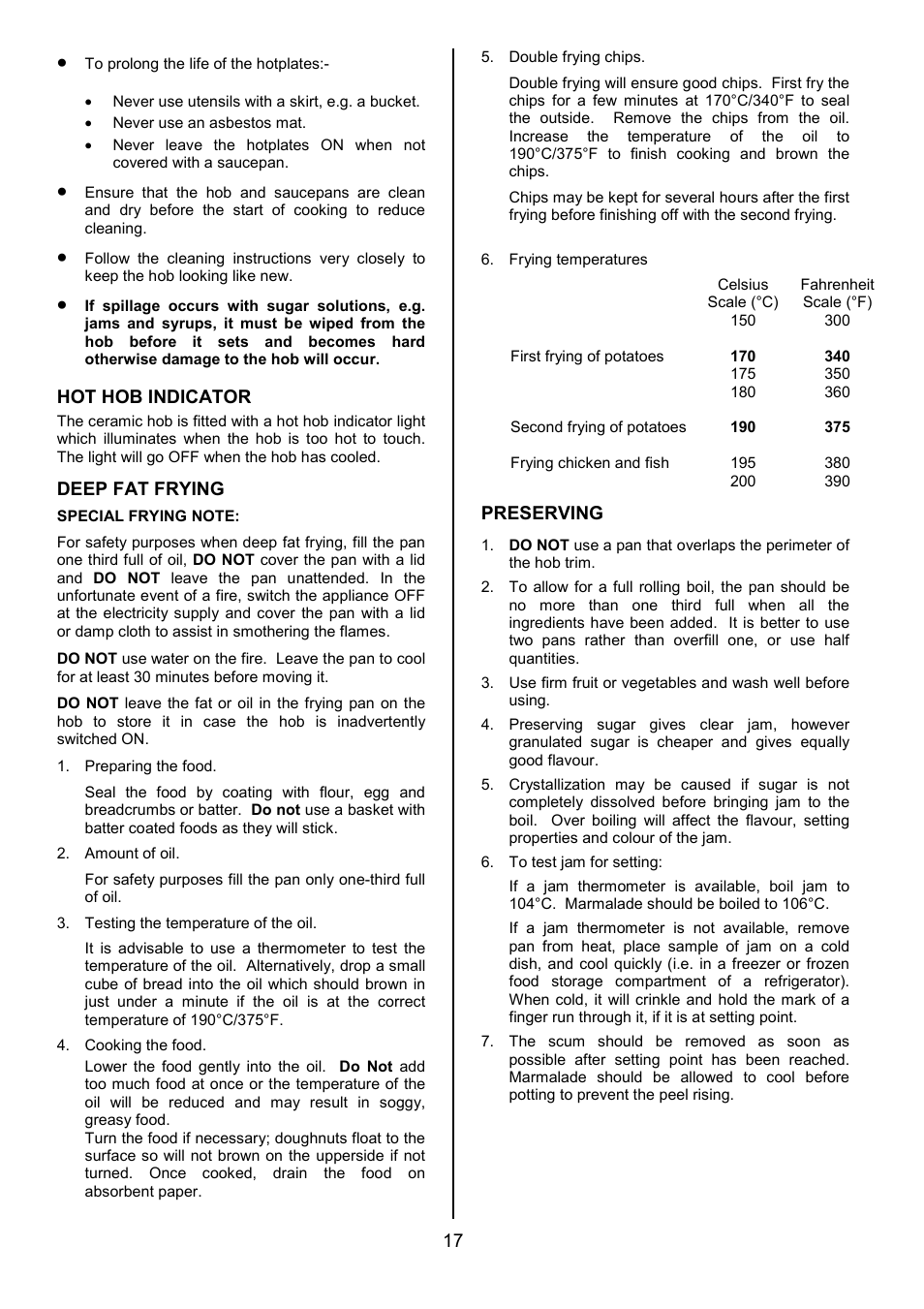Zanussi ZCE 7690 User Manual | Page 17 / 36